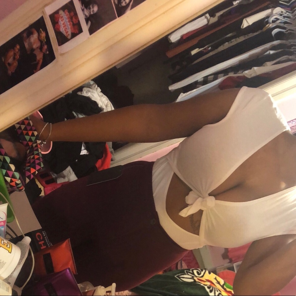 White fashion nova bodysuit